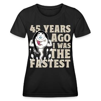 45. Geburtstag Lustige Sprüche - Frauen Funktions-T-Shirt - Schwarz - Vorne - AI Model Female 172 light (172cm)