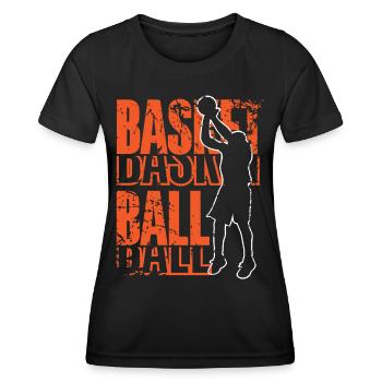 Basketball Basketballer - Frauen Funktions-T-Shirt - Schwarz - Vorne - AI Model Female 172 light (172cm)