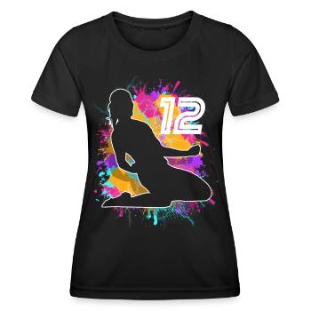 Soccer Woman Soccer 12th Birthday - Women's Functional T-Shirt - black - Front - AI Model Female 172 light (172cm)