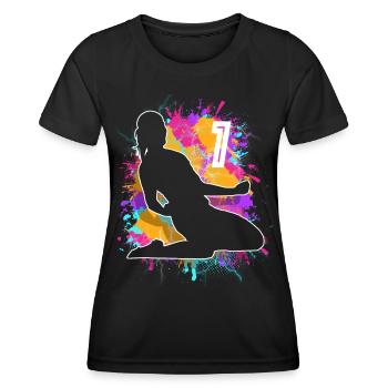 Soccer Woman Soccer 1st Birthday - Women's Functional T-Shirt - black - Front - AI Model Female 172 light (172cm)