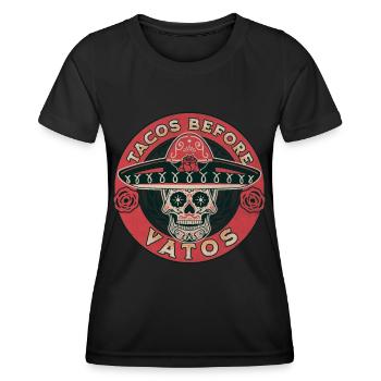 Taco - Frauen Funktions-T-Shirt - Schwarz - Vorne - AI Model Female 172 light (172cm)
