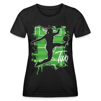 Footballer Soccer 2nd Birthday - Women's Functional T-Shirt - black - Front - AI Model Female 172 light (172cm)