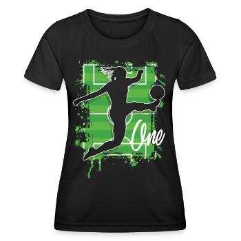 Footballer Soccer 1st Birthday - Women's Functional T-Shirt - black - Front - AI Model Female 172 light (172cm)