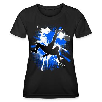 Joueurs de football - T-shirt sport Femme - noir - Devant - AI Model Female 172 light (172cm)