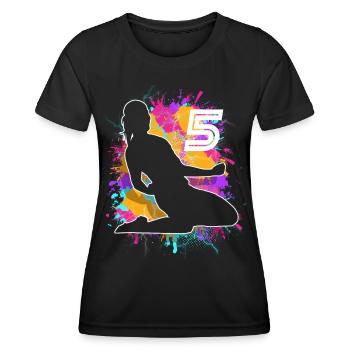 Soccer Woman Soccer 5th Birthday - Women's Functional T-Shirt - black - Front - AI Model Female 172 light (172cm)