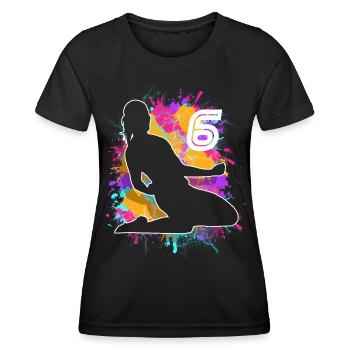 Soccer Woman Soccer 6th Birthday - Women's Functional T-Shirt - black - Front - AI Model Female 172 light (172cm)