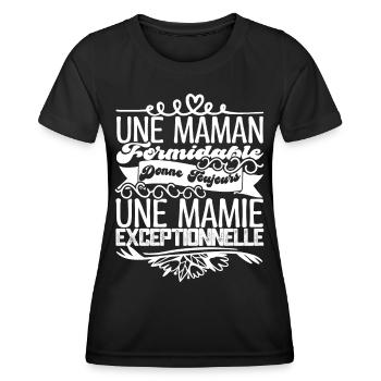 Grandma Gift- An Exceptional Granny. - Women's Functional T-Shirt - black - Front - AI Model Female 172 light (172cm)