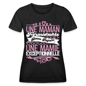 VNFEEB24Grandma Gift- An Exceptional Granny - Women's Functional T-Shirt - black - Front - AI Model Female 172 light (172cm)