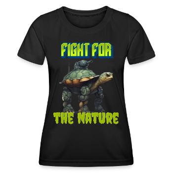 Fight for the Nature - Women's Functional T-Shirt - black - Front - AI Model Female 172 light (172cm)