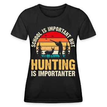 Jäger Jagen - Frauen Funktions-T-Shirt - Schwarz - Vorne - AI Model Female 172 light (172cm)