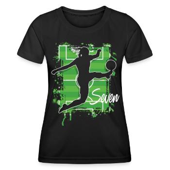 Footballer Soccer 7th Birthday - Women's Functional T-Shirt - black - Front - AI Model Female 172 light (172cm)
