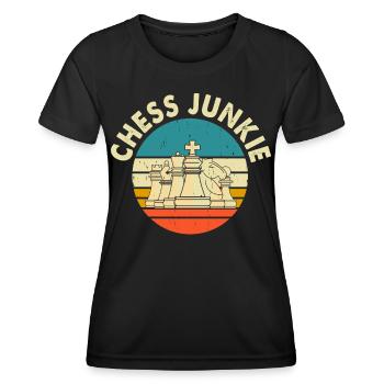 Schach - Frauen Funktions-T-Shirt - Schwarz - Vorne - AI Model Female 172 light (172cm)