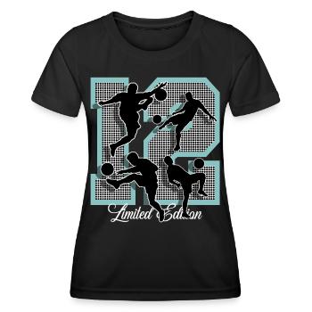 Football du 12e anniversaire - T-shirt sport Femme - noir - Devant - AI Model Female 172 light (172cm)