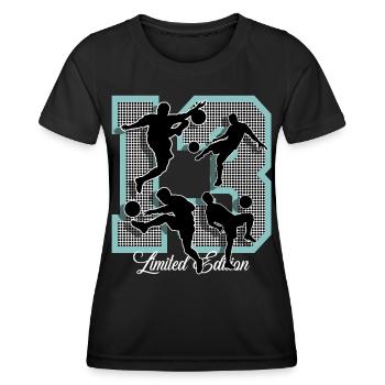 13e anniversaire Football - T-shirt sport Femme - noir - Devant - AI Model Female 172 light (172cm)