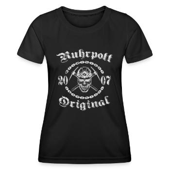 2007 Geburtstag Ruhrpott Original Schädel - Frauen Funktions-T-Shirt - Schwarz - Vorne - AI Model Female 172 light (172cm)