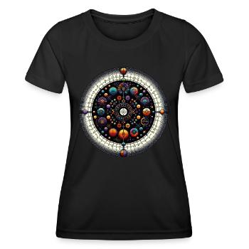 Mystic Zodiac Celestial Sphere - Women's Functional T-Shirt - black - Front - AI Model Female 172 light (172cm)
