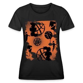 Basketball Basketballer - Frauen Funktions-T-Shirt - Schwarz - Vorne - AI Model Female 172 light (172cm)