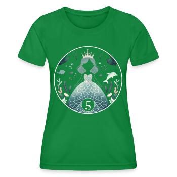Magie de la princesse sirène - T-shirt sport Femme - vert - Devant - AI Model Female 172 dark (172cm)