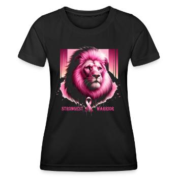 Rosa Löwenkrieger - Frauen Funktions-T-Shirt - Schwarz - Vorne - AI Model Female 172 light (172cm)