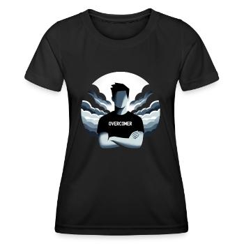 Overcomer Spirit Tee - Women's Functional T-Shirt - black - Front - AI Model Female 172 light (172cm)