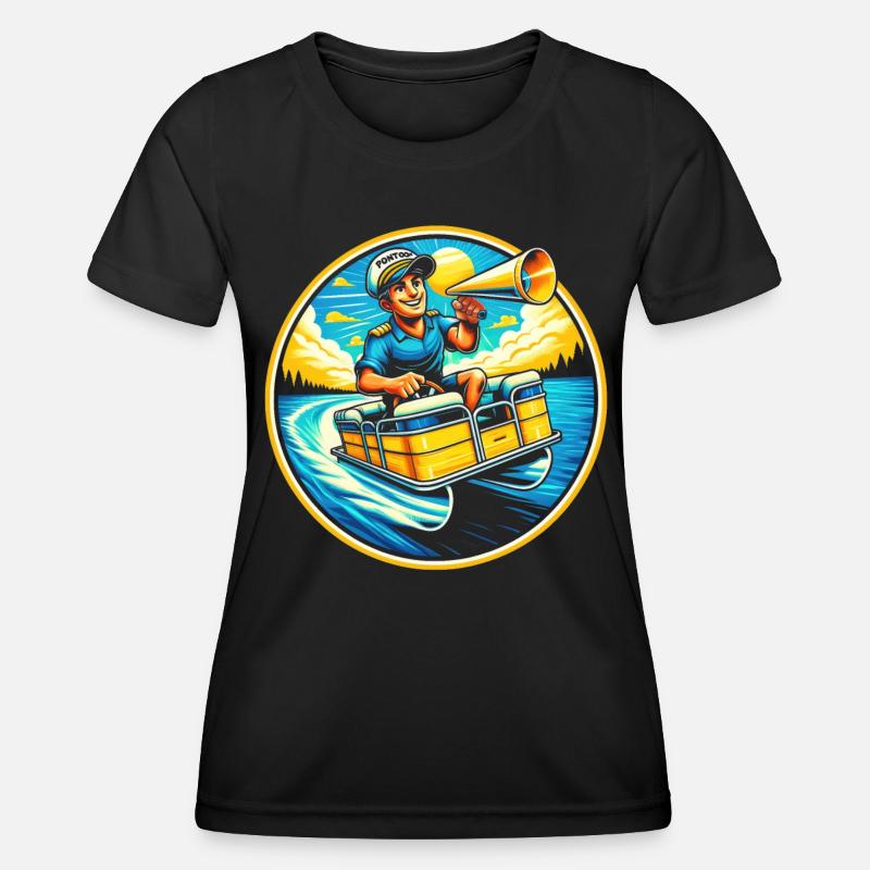 Nautical Captain Joy - Women's Functional T-Shirt - black