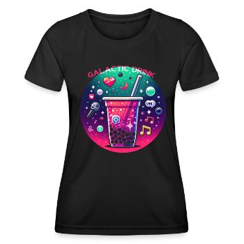 Délice galactique du boba - T-shirt sport Femme - noir - Devant - AI Model Female 172 light (172cm)