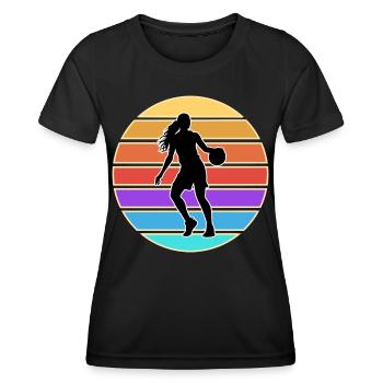 Basketball Basketball Basketball Femme Basketball - T-shirt sport Femme - noir - Devant - AI Model Female 172 light (172cm)