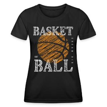 Basketball Basketballer - Frauen Funktions-T-Shirt - Schwarz - Vorne - AI Model Female 172 light (172cm)