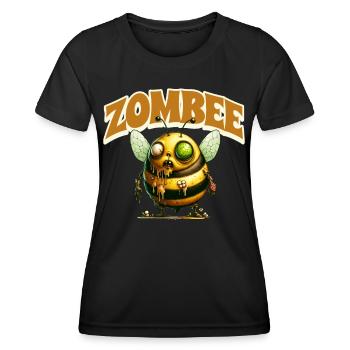 Abeille zombie Zombee - T-shirt sport Femme - noir - Devant - AI Model Female 172 light (172cm)