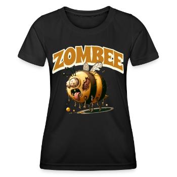 Abeille zombie Zombee - T-shirt sport Femme - noir - Devant - AI Model Female 172 light (172cm)