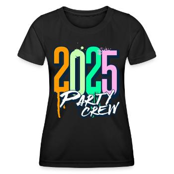 Party Crew 2025 - Women's Functional T-Shirt - black - Front - AI Model Female 172 light (172cm)