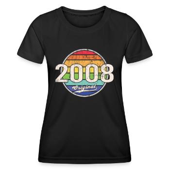 2008 Geburtstag Year Original - Frauen Funktions-T-Shirt - Schwarz - Vorne - AI Model Female 172 light (172cm)