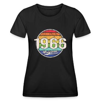 1966 Anniversaire Année Original - T-shirt sport Femme - noir - Devant - AI Model Female 172 light (172cm)