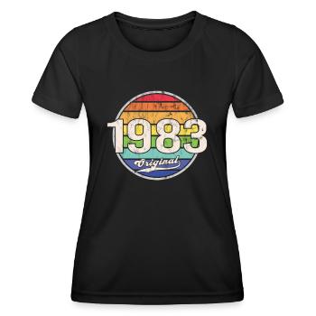 1983 Geburtstag Year Original - Frauen Funktions-T-Shirt - Schwarz - Vorne - AI Model Female 172 light (172cm)