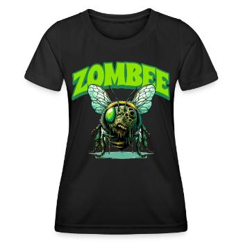 Abeille zombie Zombee - T-shirt sport Femme - noir - Devant - AI Model Female 172 light (172cm)