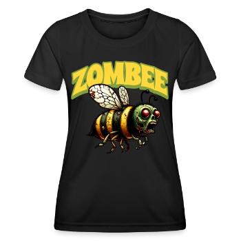 Abeille zombie Zombee - T-shirt sport Femme - noir - Devant - AI Model Female 172 light (172cm)