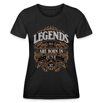 2022 Juni Geboren Geburtstag Geburtsjahr - Frauen Funktions-T-Shirt - Schwarz - Vorne - AI Model Female 172 light (172cm)