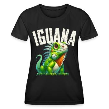 Iguane - T-shirt sport Femme - noir - Devant - AI Model Female 172 light (172cm)