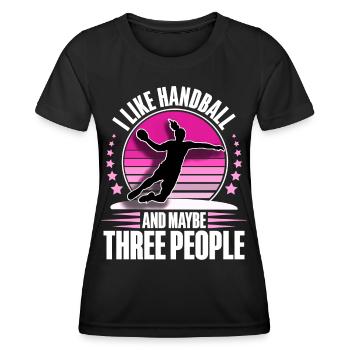 Handball handball joueur de handball - T-shirt sport Femme - noir - Devant - AI Model Female 172 light (172cm)