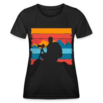 Photography Nature Photography SLR Camera - Women's Functional T-Shirt - black - Front - AI Model Female 172 light (172cm)