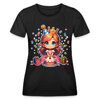 Princess Birthday Confetti - Women's Functional T-Shirt - black - Front - AI Model Female 172 light (172cm)
