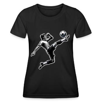 Football - T-shirt sport Femme - noir - Devant - AI Model Female 172 light (172cm)