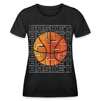 Basketball Basketballer - Frauen Funktions-T-Shirt - Schwarz - Vorne - AI Model Female 172 light (172cm)