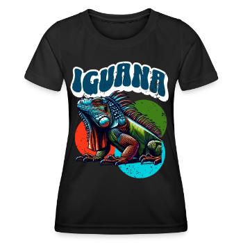 Iguane - T-shirt sport Femme - noir - Devant - AI Model Female 172 light (172cm)