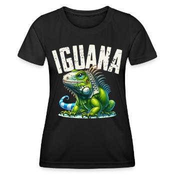 Iguane - T-shirt sport Femme - noir - Devant - AI Model Female 172 light (172cm)