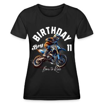 Motocross 11th Birthday - Women's Functional T-Shirt - black - Front - AI Model Female 172 light (172cm)