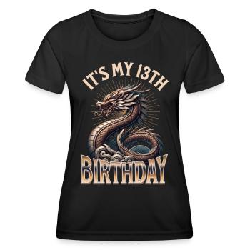Dragon 13e anniversaire Dragon - T-shirt sport Femme - noir - Devant - AI Model Female 172 light (172cm)