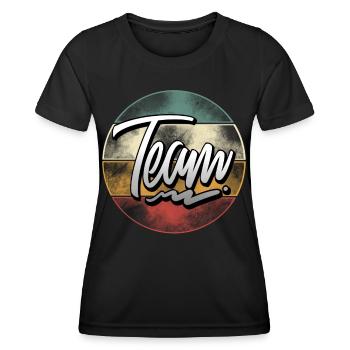 team - Women's Functional T-Shirt - black - Front - AI Model Female 172 light (172cm)