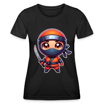 Ninja - T-shirt sport Femme - noir - Devant - AI Model Female 172 light (172cm)
