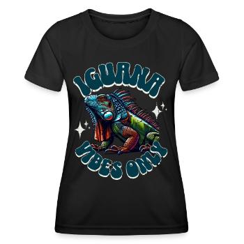 Iguane - T-shirt sport Femme - noir - Devant - AI Model Female 172 light (172cm)